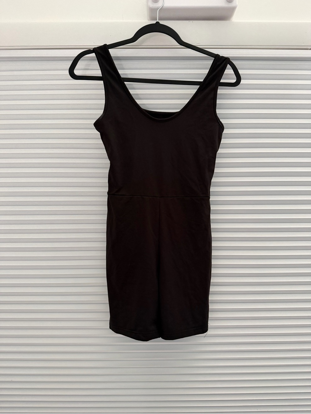 Women's Black Sleeveless Scoop-Neck one piece biker short